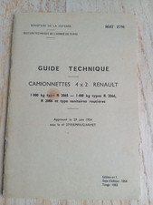 ARMEE TERRE FR  GUIDE TECHNIQUE  CAMIONNETTES   RENAULT 4X2  MAT 2716