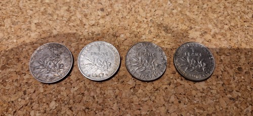 Lot pièces 1 franc - de,