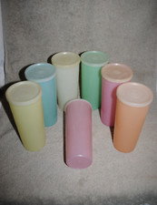 ?TUPPERWARE Grand Gobelet Couleur + Couvercle 16,5 Cm Yaourtière Vintage Lot 7