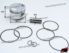 Kit piston 57,4mm Scooter 4T Chinois GY6 150CC 157QMJ