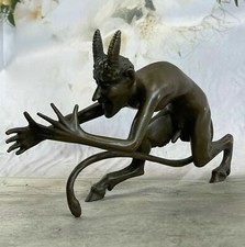 Sculpture Statue En Bronze De Satyr Diable Érotique Extra Large Vienne Autriche