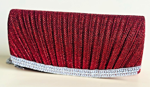 Sac pochette soirée rouge