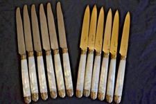 6+6 couteaux argent vermeil