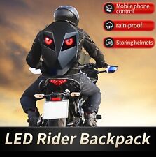 Sac à Dos Futuriste LED pour Moto - Design Innovant en Fibre de Carbone