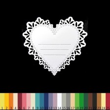 2 Découpes papier _ COEUR MEMO NOTE MARIAGE 10,8X10cm _ Die cut scrap carterie 