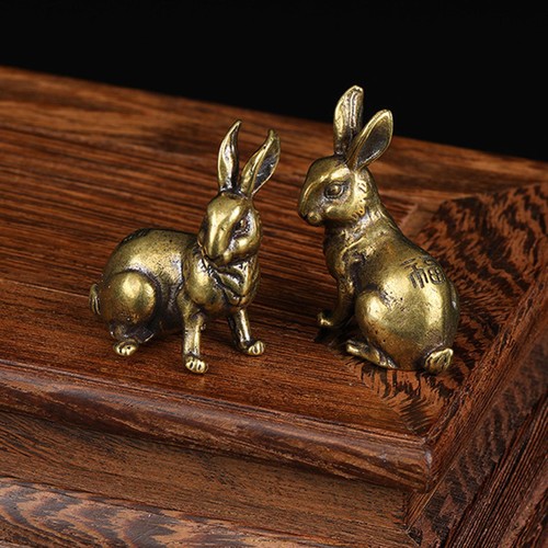 Paire statue lapin en - paire,