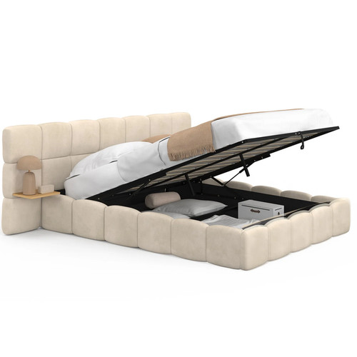 Lit coffre double nuage - coffre, avec