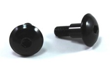 2X Noir Aluminium Tête De