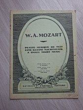 Partition de MOZART Petite Musique de Nuit. Pianos 4 mains Ou Piano/Violon