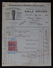Facture 1910 ISSOUDUN MANU de