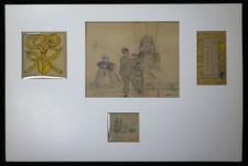 Pierre ROY (1880-1950) ENSEMBLE DE 4 dessins Nantes Milan surréalisme Arragon