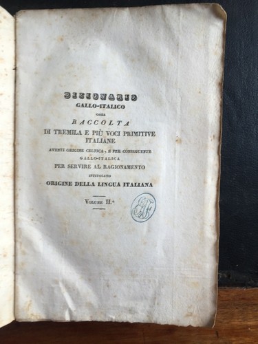 Dizionario gallo italico - gallo-italico,