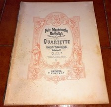 Mendelssohn Bartholdy Quatuor Quatuors Piano Violon Alto Violoncelle