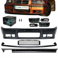 Parechoc Avant +Diffuseur Arrière +SET Anti Brouillard Noir pour BMW E36 M3 M