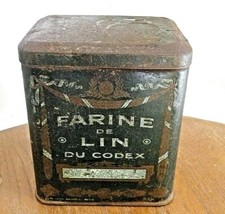 Ancienne boite métal farine - boite,