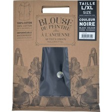 Blouse de peintre sculpteur peinture sculpture modèle corot L/XL Noir