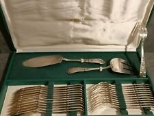 Service à Poisson en Métal Argenté Louis XV , Complet 26 Pièces.