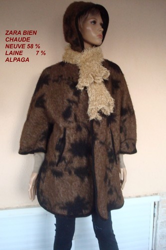 Zara manteau cape capuche 48 - zara, a