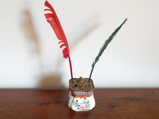 ANCIEN ENCRIER en PORCELAINE