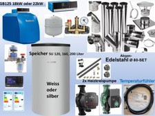 Pack Buderus Logaplus chaudière à mazout à condensation GB125 18-22kw stockag...