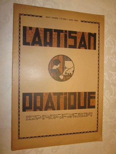 Artisan pratique revue art - l'artisan,