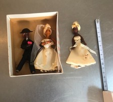 RARE : 3 Poupées Peynet : un couple « Les petits amoureux » (10 cm) + une mariée