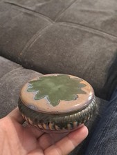 Ancienne Boite Bonbonnière Faience Ceramique Denbac Art Nouveau Deco 