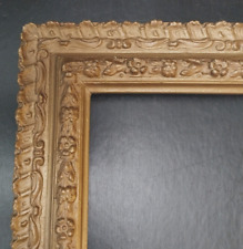 Ancien Cadre en Bois Doré à décor de frise 44x 38 cm Feuillure 36x 30 cm