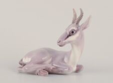 Figurine en porcelaine Dahl Jensen d'une antilope. Numéro de modèle 1237.