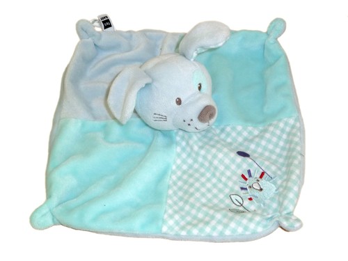 Doudou plat chien lapin bleu - lapin,