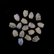 Charms En Pierre De Lune Arc-En-Ciel Bleu En Forme De Poisson Pour Pendentif DIY