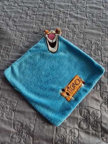 Doudou plat tigrou bleu disney - bleu,