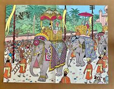 HERGE AFFICHE 2017 TINTIN LES CIGARES DU PHARAON 50X66CM TBE