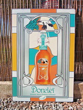 An 80/90 - PUB Bière Doreleï - Plaque verre sérigraphié style vitrail  Publicité