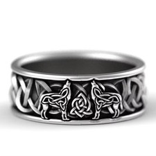 Bague Homme Viking Loup