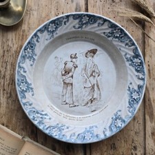 Rare Plat creux parlant Digoin