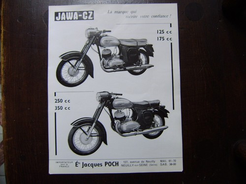 Prospectus moto jawa 1958 - moto,