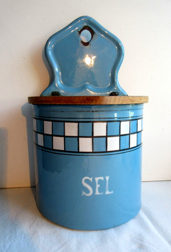 Boite sel bleue art déco - bleue,,