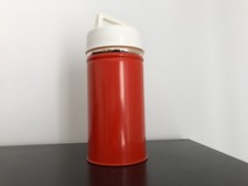 thermos vintage flacon isotherme métal orange années 60s 70s PORT OFFERT