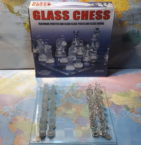 Jeux echec verre dépoli - en,