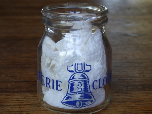 Pot yaourt ancien verre - de,