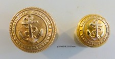 2 BOUTONS  Anciens de la COMPAGNIE GENERALE TRANSATLANTIQUE 21/15 mm