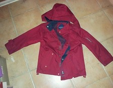 Beau blouson rouge, imperméable LUIN'S 6 ANS capuche + chemise et sweat oranges