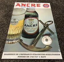 Affiche carton thermomètre Brasserie Ancre Esperance Bière d'Alsace Strasbourg