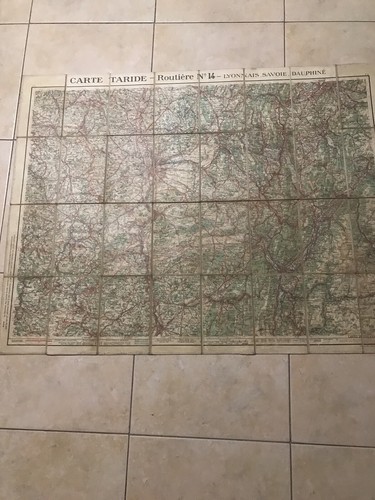 Ancienne carte taride routiere - ancienne,