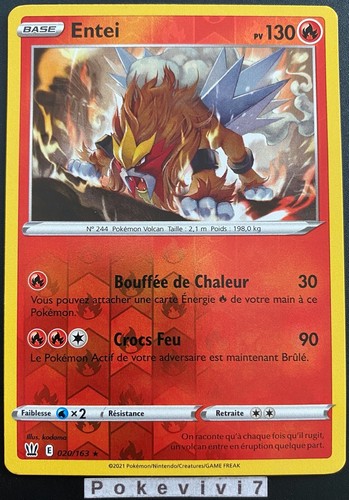Carte pokemon entei 020 163 - carte, 020/163