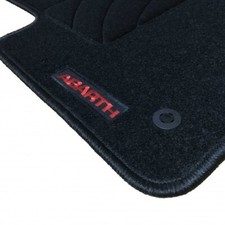Tapis de Sol pour FIAT 500 Abarth Logo Velours Voiture 2008-Présent