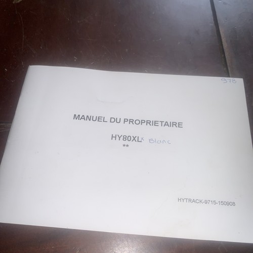 Manuel propriétaire - manuel, du