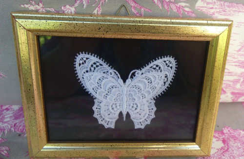 Papillon broderie guipure - papillon, en