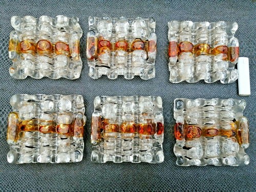 Lot six plaques verre - six,